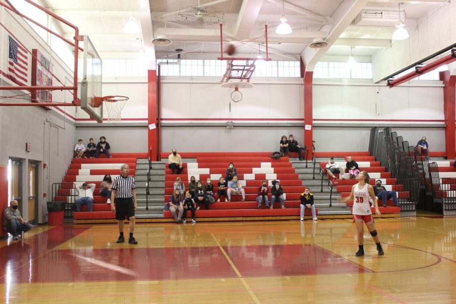 Brianne Casto takes a foul shot in the home game against South Side on Nov. 8 