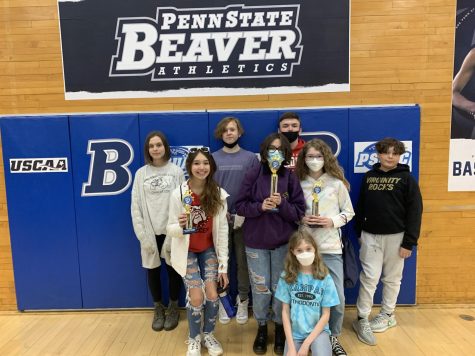    The Math 24 team at the Penn State Beaver competition on March 9, 2022.