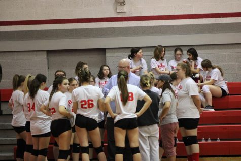 The Middle School Girls Volleyball Team Plays a home match against Ambridge