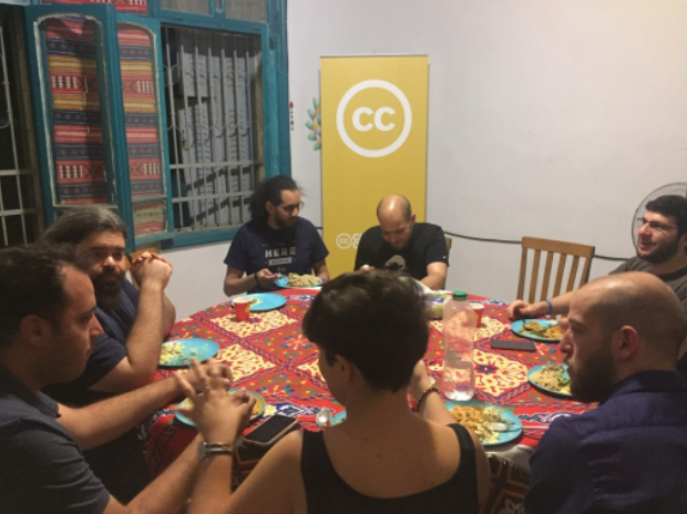 Muslims celebrating the holy month of Ramadan at a “Creative Commons Iftar”