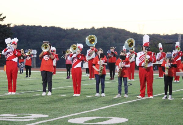 Seventh and eighth grade at pregame playing at the Friday, Oct. 13 Varsity Football game against the Mohawk Warriors.
