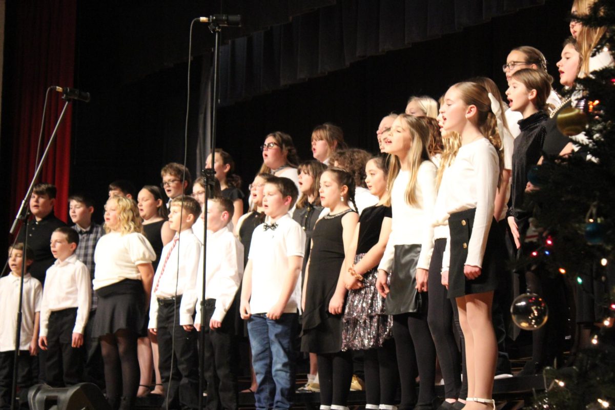Fifth and sixth grade chorus during concert Dec. 6, 2023.