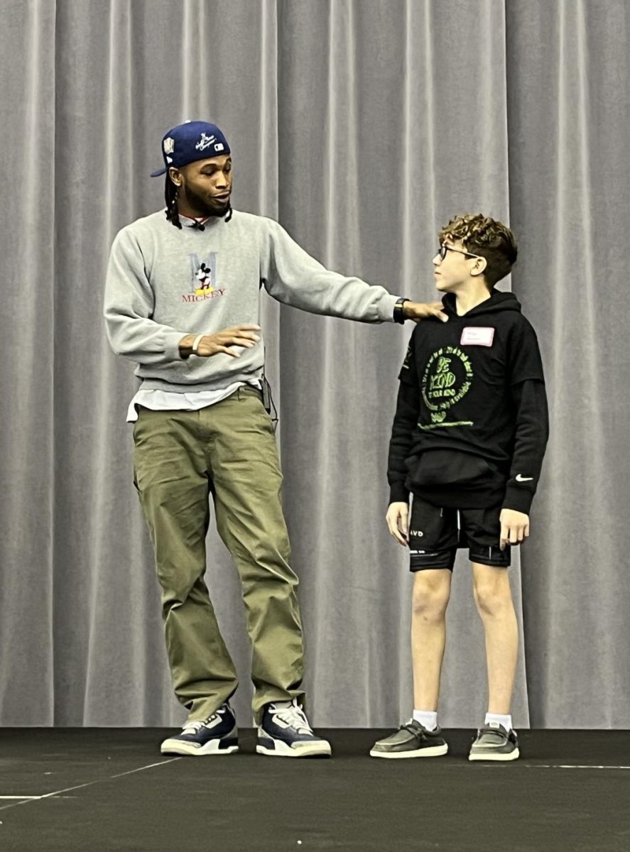 Nolan Andrews gets called to the stage by Tre Tipton after he asks a question.