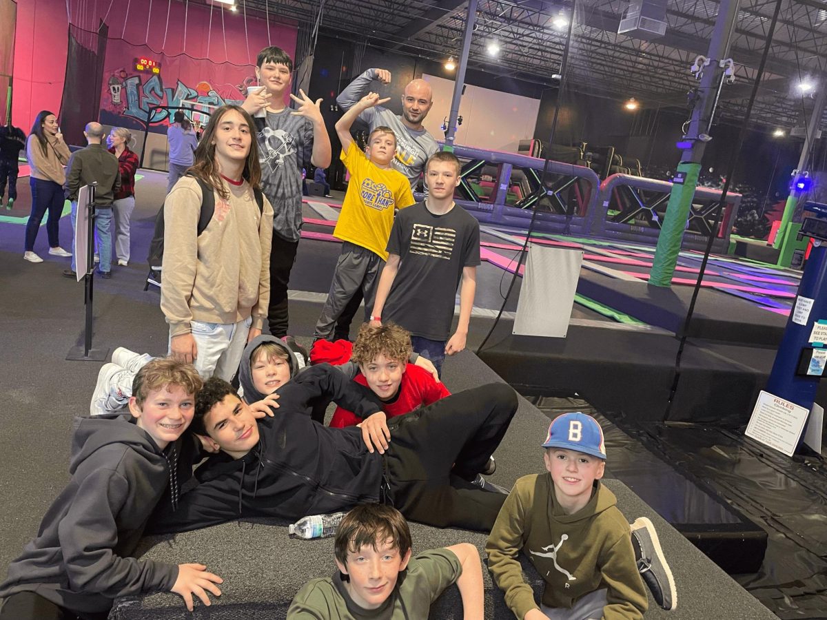 Wrestling team goes to Elevate Trampoline Park for their team-building day on Jan. 11.