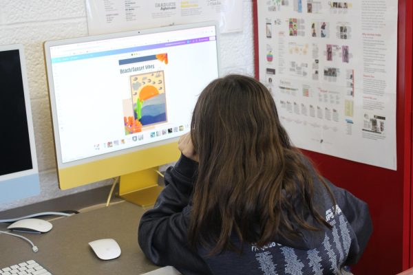 Lucia Haney [Editor in Chief] working hard to ensure Ink and Imagination is a success.