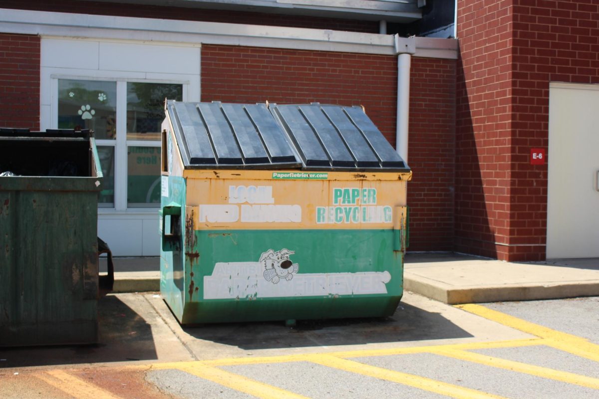 Freedom Area School paper recycling bin.