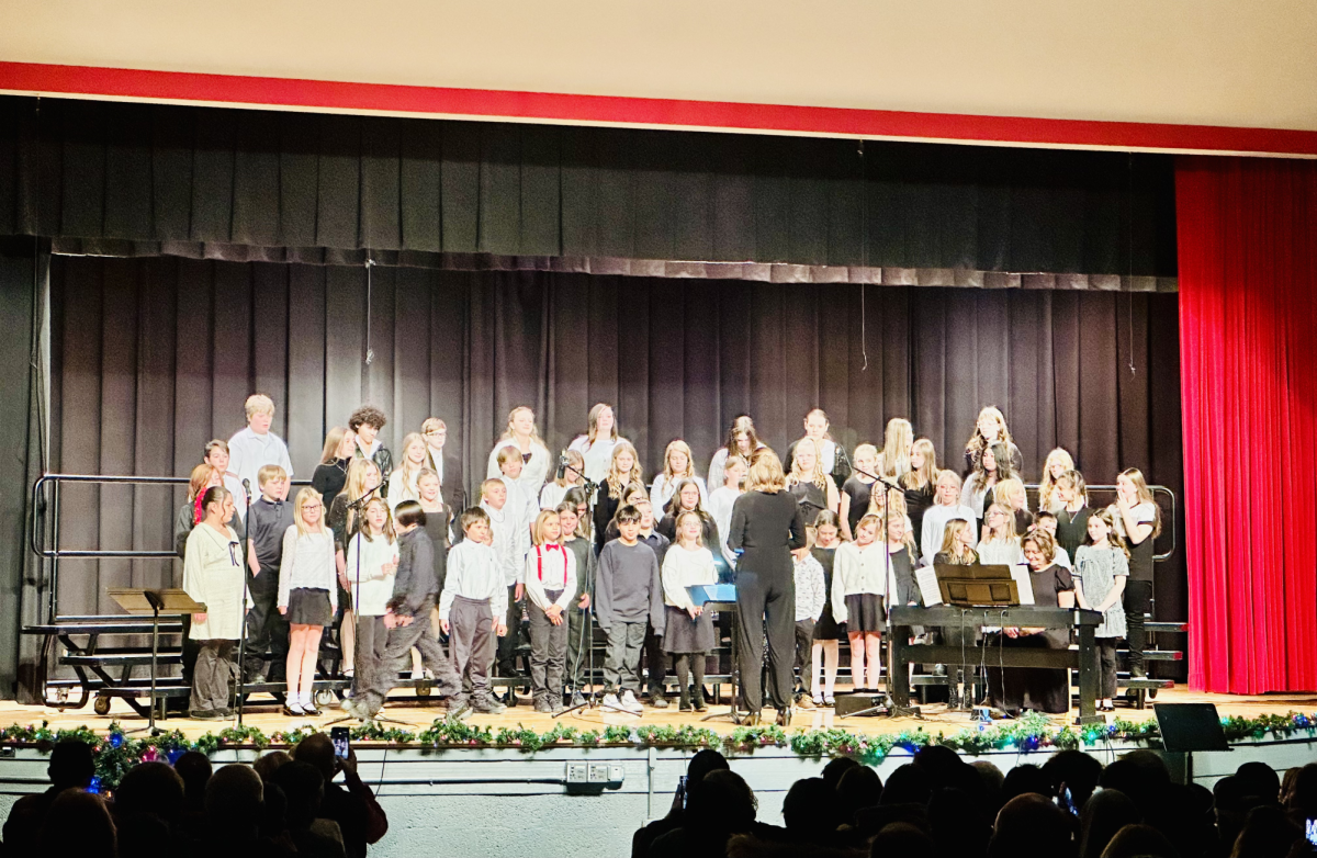 Chorus concert from the back of the auditorium Wednesday, Dec 3, 2025.