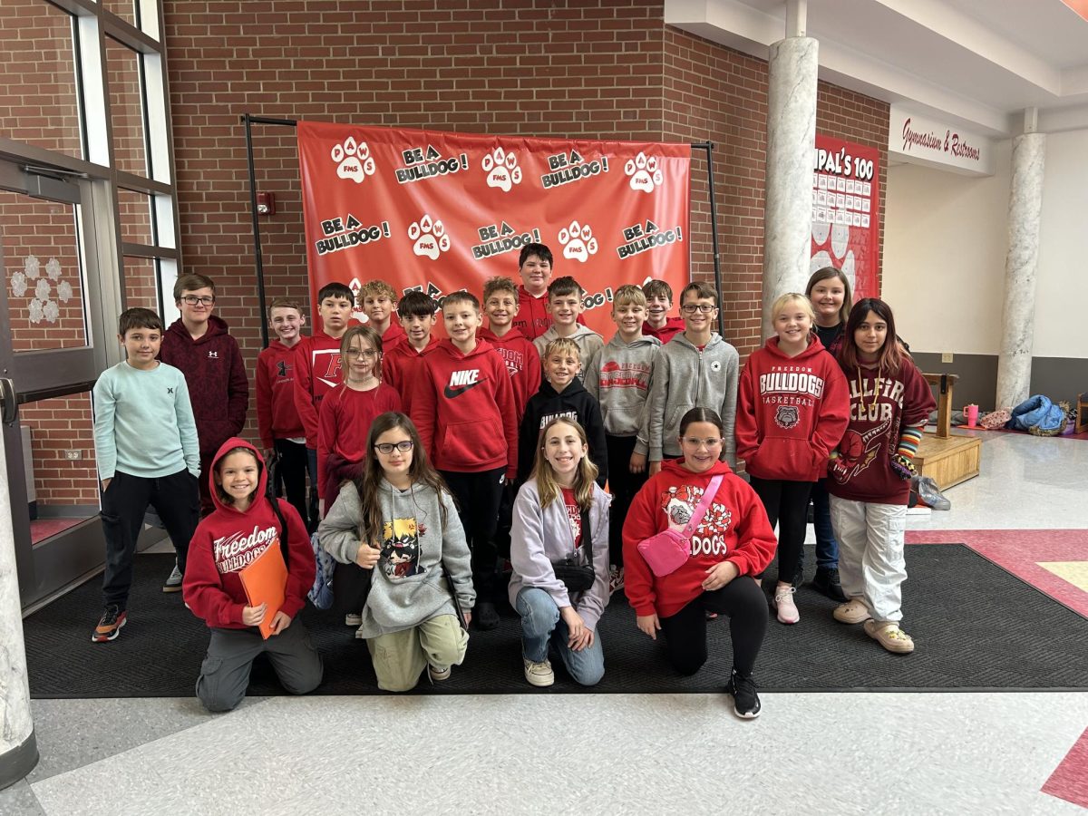 2026 middle school Academic Games team getting ready to leave for the county Equations game on December 18.